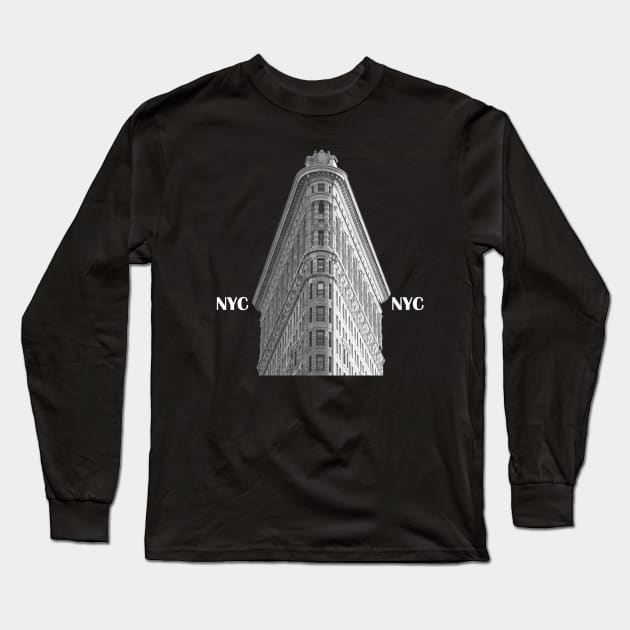 The Flatiron Building, New York City Long Sleeve T-Shirt by SLGA Designs